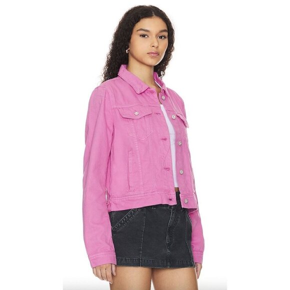 FREE PEOPLE x We The Free Rumors Denim Jacket in Sugar Magnolia Size X-Large - Picture 3 of 9